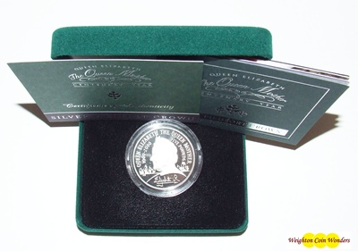 2000 Silver Proof PIEDFORT £5 Crown - Queen Mother Centenary